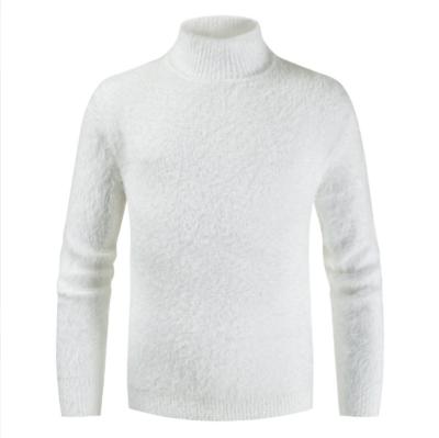 China New Anti-wrinkle Men's Casual Solid Color Pullover Sweaters Turtle Neck Knitted Sweater for sale