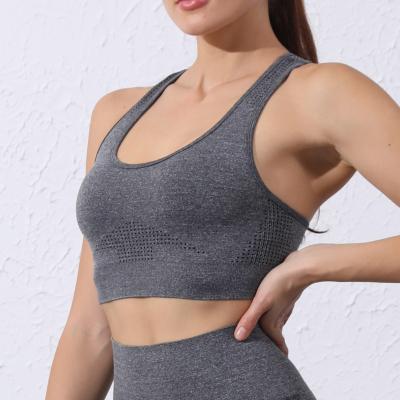 China Breathable Seamless Shockproof Yoga Bra Women Fitness Yoga Bra Top Comfortable Gym Clothing Sports Active Wear for sale