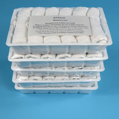 China QUICK DRY disposable aviation roll in Tray Scented oshibori towel for sale