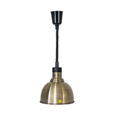 China Hotels Metal Chandelier Hotel Buffet Equipment Telescopic Hanging Single Head Heating Lamp For Food for sale