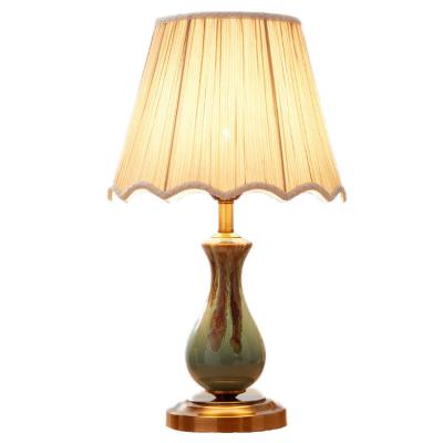 China Simplicity INS Colors Adjustable Handmade Shade Modern Luxury Chinese Ceramic Table Lamp for sale