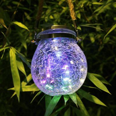 China Outdoor High Bright Cracked Glass Wish Pathway White Solar Waterproof Decorative Light for sale