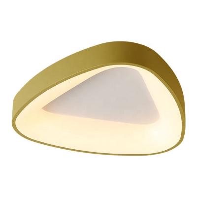 China Modern Selling Like Hot Cakes Gold Lights For Home Led Ceiling Light 40w Dimmable Triangular Warm White for sale