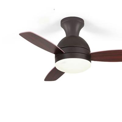 China Simplicity Modern Living Room Children's Bedroom Household Electric Black Metal Ceiling Fan With Light for sale