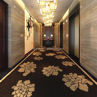 China Factory Supply Washable Acrylic Carpet, Floral Pattern Customized Luxury Hotel Corridor Carpet for sale