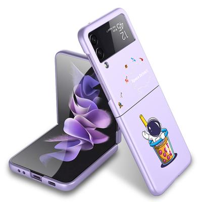 China New Design Shockproof Matte Hard PC Mobile Phone UV Printing Plastic Frame Mount For Samsung Galaxy Z Flip 3 Flip 3 3 Fold for sale