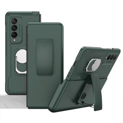 China GKK Shockproof Hot New Products Luxury Cell Phone Case For Samsung Galaxy z 3 Fold Hard PC With Bracket Clip Convenience for sale