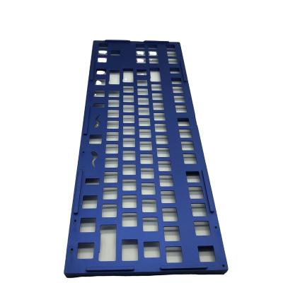 China Aluminum Customized Multicolor Anodized Aluminum Keyboard Box Panel CNC Machining Mechanical Keyboard Frame for sale