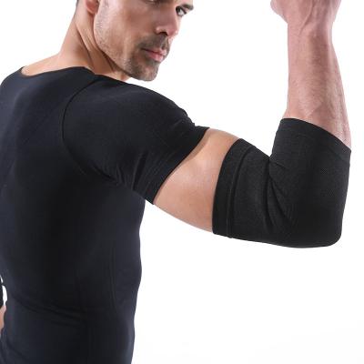 Chine Plain Black High Compression Elbow Brace Soft Lightweight Elastic Breathable Compression Elbow Support à vendre