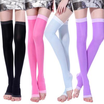 China Women Antibacterial Compression Sleep Stockings Stretch High Socks Thin Thigh Leg Stockings for sale