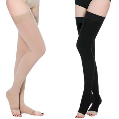 Cina OEM Antibacterial Medical Thigh High Compression Stockings - Closed Toe/Open Toe/No Foot Stockings (23-32mmHg) in vendita