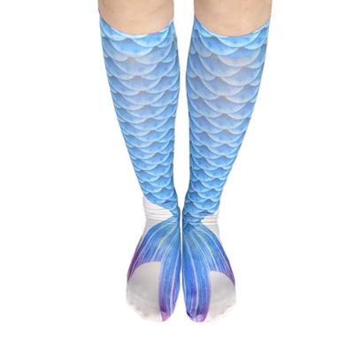 China Manufacturer Breathable Cute Tail Photo Print Silk Knee High Legging Stocking Socks Te koop