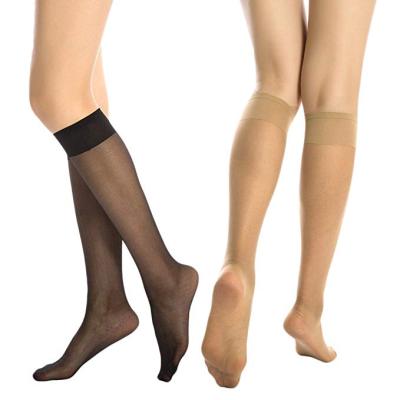 중국 Wholesale Custom Antibacterial Transparent Knee High Hosiery Socksfor Women Summer 판매용