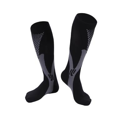 China Breathable Embroidered Compression Girl Mens Nylon Knee High Soccer Socks Te koop