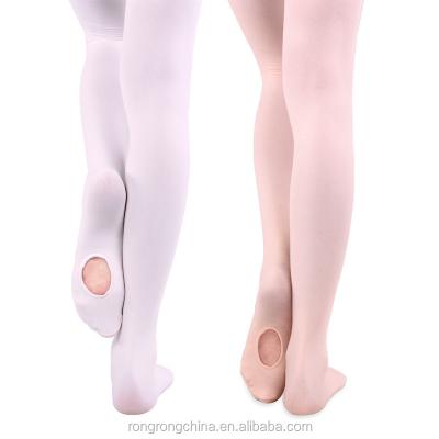 중국 Girls Breathable Cute Colorful Decorative Dance Pantyhose Children's Feet Dance Pink Tights With Hole 판매용