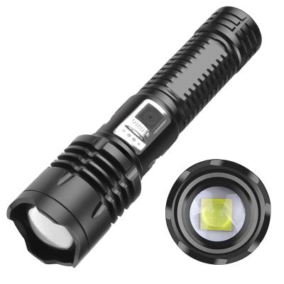 China Emergency 2000Lumens xhp99 Pen Clip Built-in Battery IPX4 Brightness High Waterproof 300M Long Range Power Display Tactical Flashlight for sale