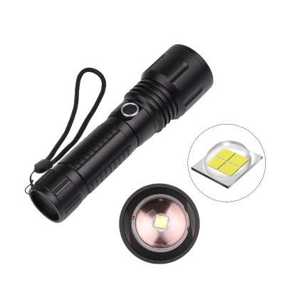 China New 2019 Camping Flashlight XHP50 3000 Super Bright Rechargeable 26650 Lumen Zoomable 18650 Torch Powerful Flash Light for sale