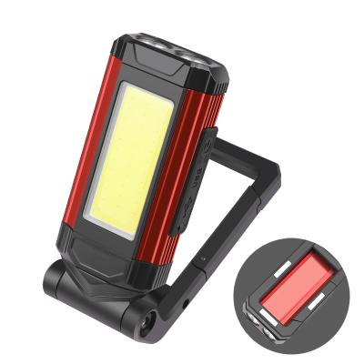 China COB USB Rechargeable Lightweight Portable Work LED Flashlight Adjustable Waterproof Camping Lantern With Magnet 12.8*5.3*3.6cm for sale