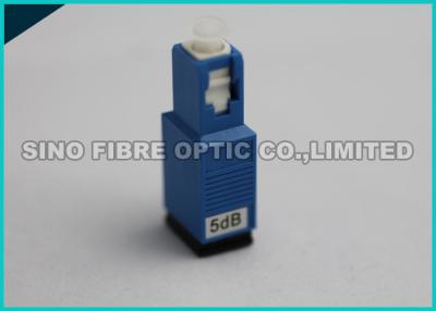 China SC - SC Simplex Plug in Fiber Optic Attenuator Single Mode 5dB 1550nm Blue for sale