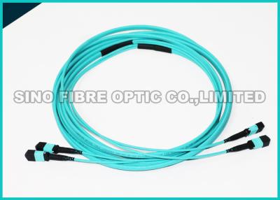 China 100 arsenal MPO - varón del carruaje 24 del cable de fribra óptica OM3 de MPO fijado para Gigabit Ethernet en venta