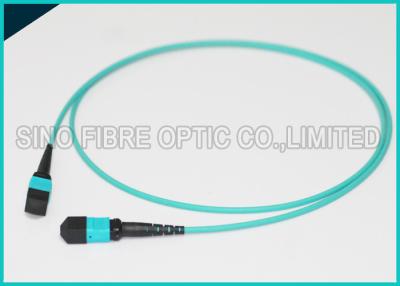 China Fiber MPO MTP Optic MM OM3 Patch Cable 40 Gbps Protocol 12 f.o. MT Ferrule Contact for sale