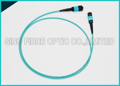 China 100 Gbps Protocol 24F MPO MTP Mating Fiber Optical Multimode MM OM3 Trunk Cable for sale