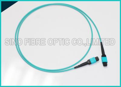 China polaridad del tronco del cable de fribra óptica OM3 de 100Gbps 24F MPO derecho un cable en venta