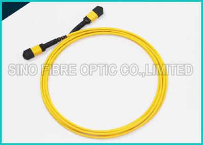 China 40Gbps 3.0mm 12 Array MPO to MPO Singlemode SMF-28e Fibre Optical Riser Rated Patch Cable for sale