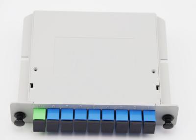 China Insert Fiber Optic PLC Splitter 1260 ~ 1650  Operating Wavelength With SC PC Connector for sale