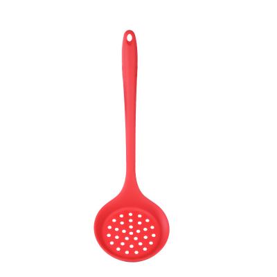 China Sustainable Kitchen Supplies Silicone Spoon Frying High Temperature Resistance Silica Gel Colander Cooking Tools for sale