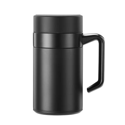 China Sustainable Office Mug 500ml Vacuum Tea Cup With Handle Man Household Business Water Cup Insulated Water Bottles for sale