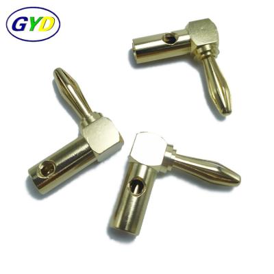 China audio & Gold Plated Copper Video Banana Connector Jack Adapter Screw Cap for sale