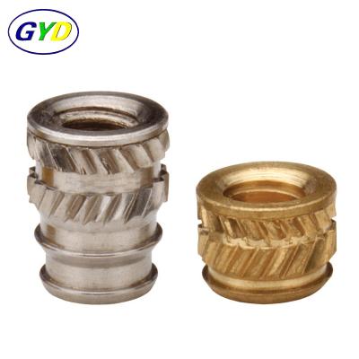 China Stainless Steel Through Hole Straight Brass Cast In Standard Threaded Insert Nut Fasteners For Plastic for sale