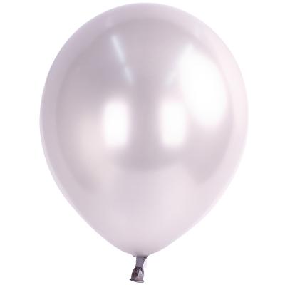 China Promotional Latex Silver Single Pearl Color Decoration Toy Romantic Metallic Balloon for sale