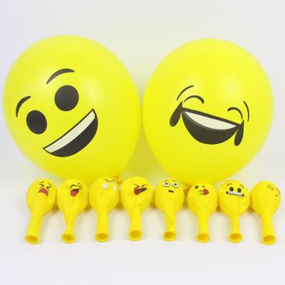 China Promotional custom printing toy 12inch smile face latex balloons for wholesale for sale