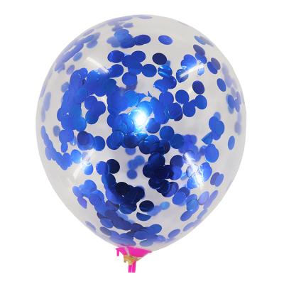 China 12 inch confetti light blue balloon promotional toy for wedding party decoration for sale