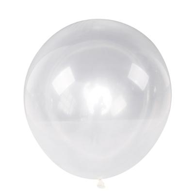 China Toy Wholesale 12inch Promotional Latex Helium Free Transparent Clear Balloon for sale