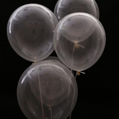 China Promotional Latex Balloon Toy 12Inch Transparent Clear Clean Balloons for sale