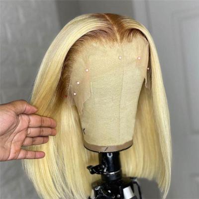 China Brazilian Hair Bob Wig, Short Straight Natural Remy Human Lace Front Wigs Body Wave Hair For Women Pixie Cut Lace Part Wig, for sale