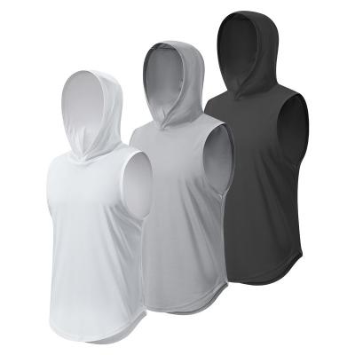 China XMAMLON RTS OEM Quick Dry Gym Tank Ärmellos Bodybuilding Hooded Tank Top für Männer zu verkaufen