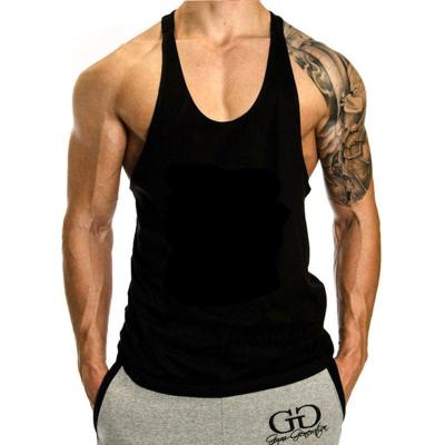 China RTS OEM Impresión Digital Gimnasio Cortado Tank sin mangas para el deporte de los hombres en venta