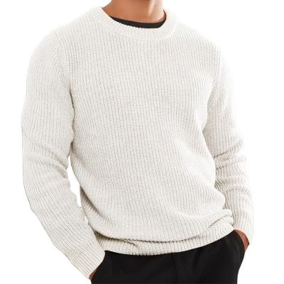 China XMAMLON RTS Winter Sweater Men's Anti-wrinkle Knitted Jumper with Solid Color Design for sale