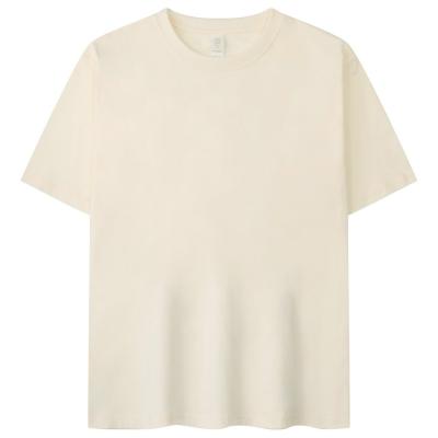 China Light Blue Boxy T Shirt Quick Dry Beige Plain Tshirts For Printing Anti-wrinkle Summer for sale