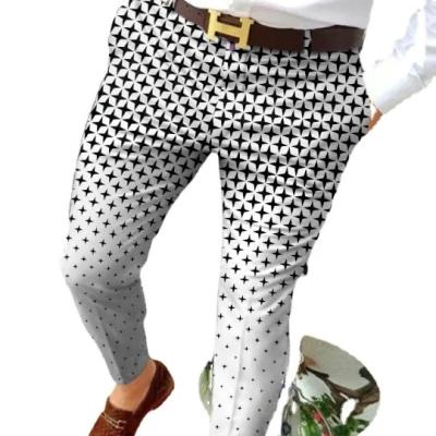 China Lichte was digitale print polyester broek Multi-stijl Slim-fit plaid voor casual mannen Te koop