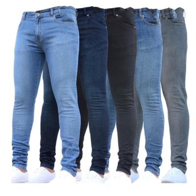 Chine Support 7 jours Temps de livraison de l'ordre de l'échantillon Jeans étroits pour hommes Jeans à crayon denim de couleur solide à vendre