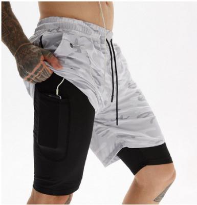 China Chemical Fiber Blending Men's Elastic Waist Shorts for Quick Dry and Custom Print for sale