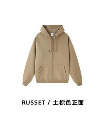 China Custom Logo 350G Cotton Thick Sweatshirts with Zipper Regular Sleeves and Fabric Weight for sale