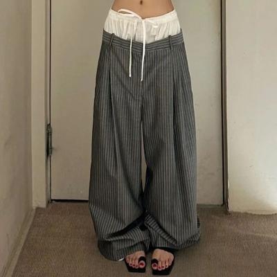 China Otros Logotipo Pantalones con cintura doble Pantalones de traje para mujeres Conjuntos de ropa de mujer Pantalones de deporte pantalón en venta