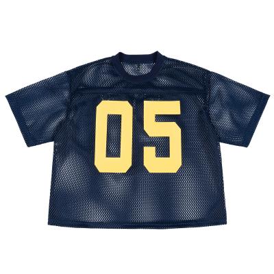 China Heat-transfer Printing Boxy Mesh Jersey Tee for Men's Sports Apparel in Knitted Fabric for sale