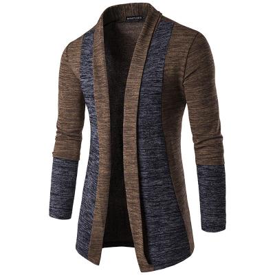 China XMAMLON OEM Men's Casual Knitwear Long Sleeve Cardigan with Contrast Color Stitching for sale